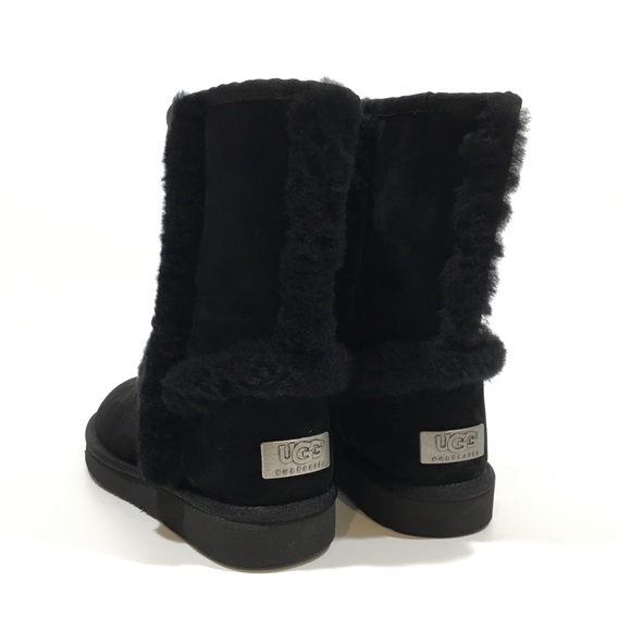 UGG Carter Boots -Water Resistant Black Suede -US 7 -NEW - Picture 2 of 9